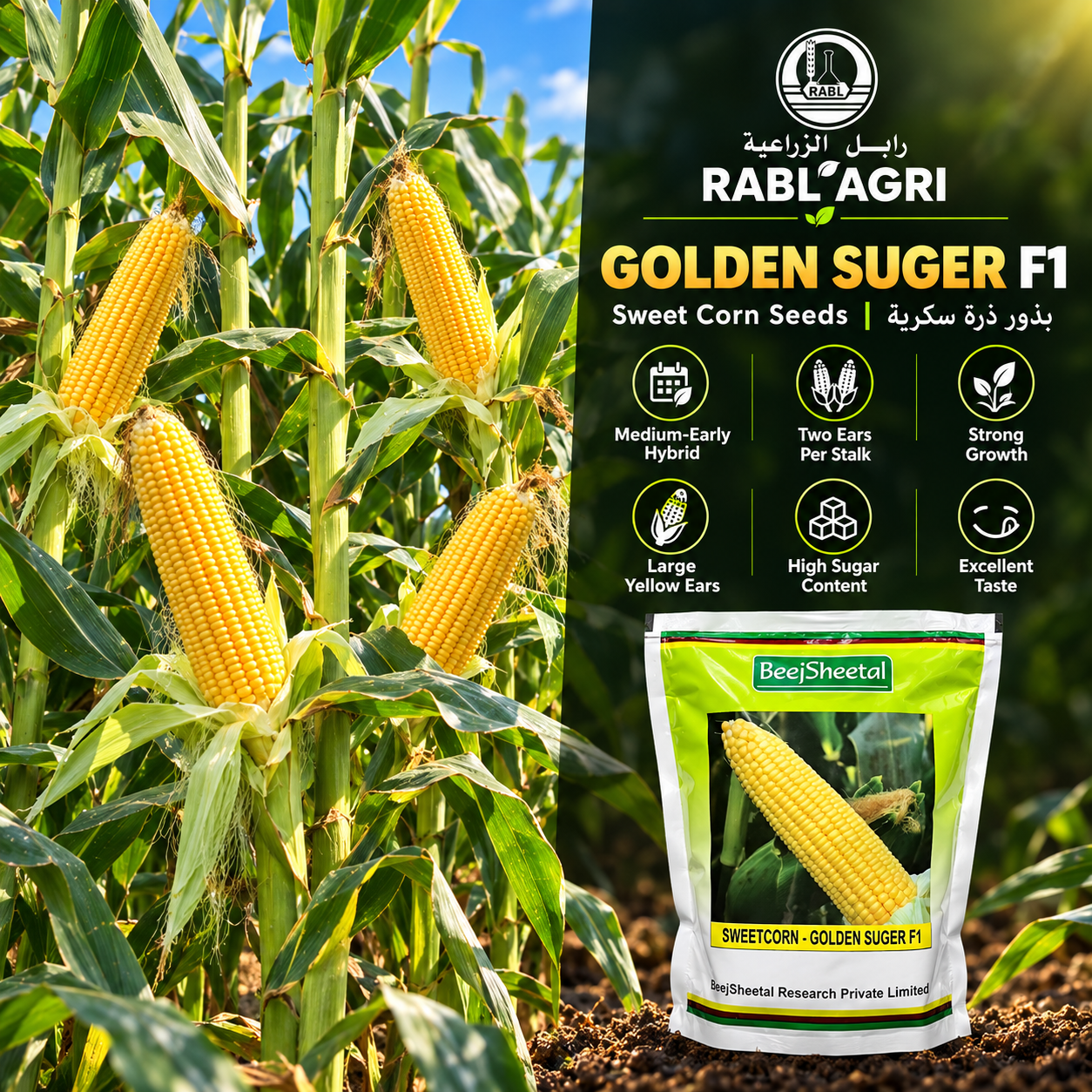 Golden Sugar F1 Sweet Corn